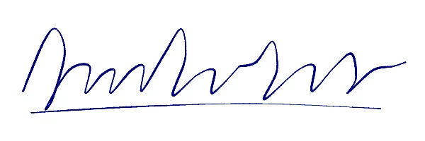 A sample signature, cropped by this tool to 600 × 200 px on a clean white background